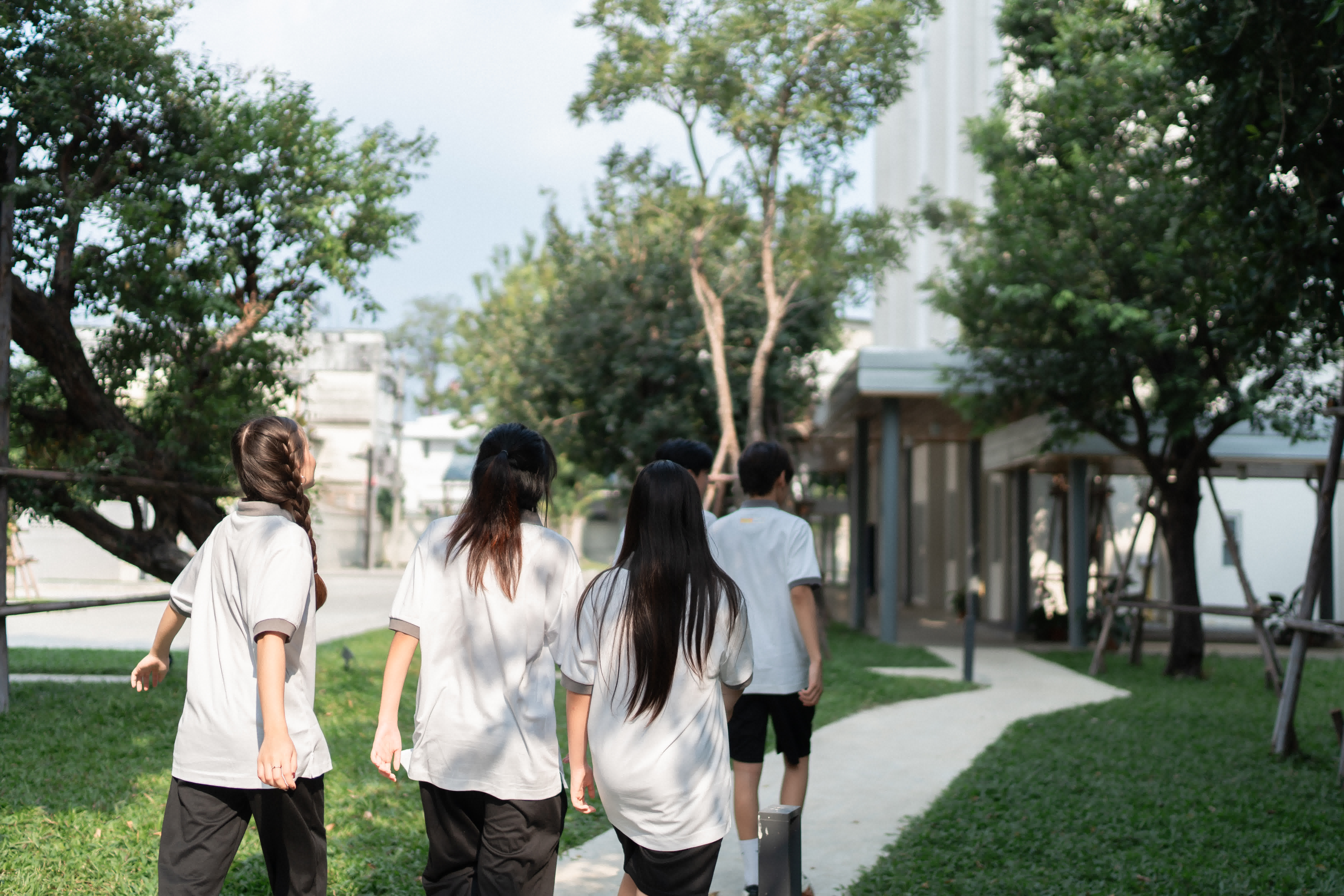 Students at Zenith School campus